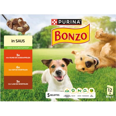 pdp-image-Bonzo Maaltijdzakjes in saus rund, kip, lam