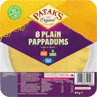 pdp-image-Patak's Pappadums naturel kant-en-klaar