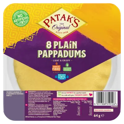 pdp-image-Patak's Pappadums naturel kant-en-klaar