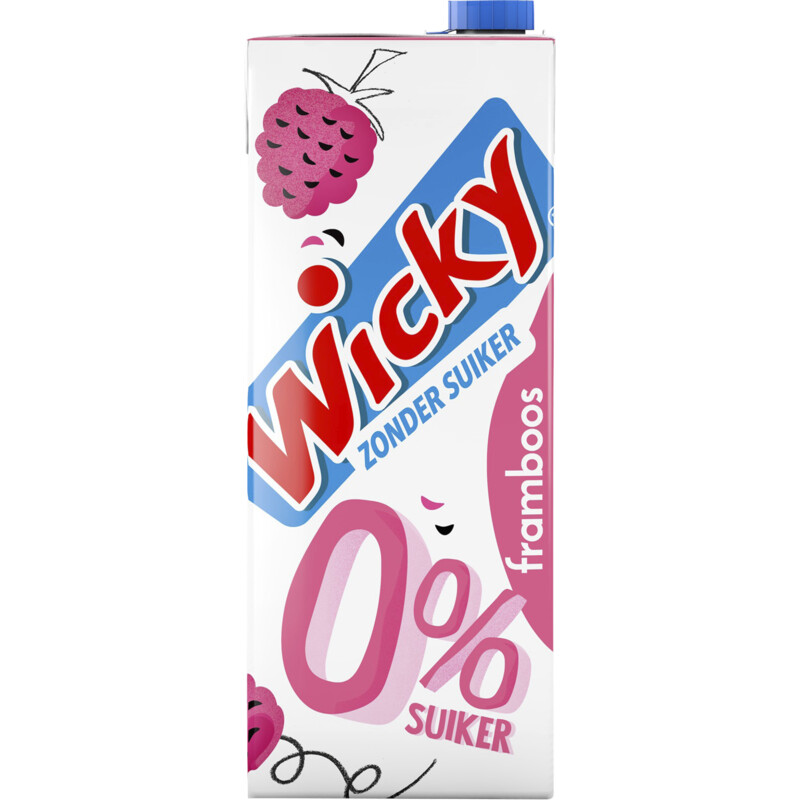 Een afbeelding van Wicky Framboos 0% suiker