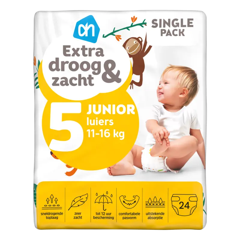 Extra droog en zacht luiers maat 5