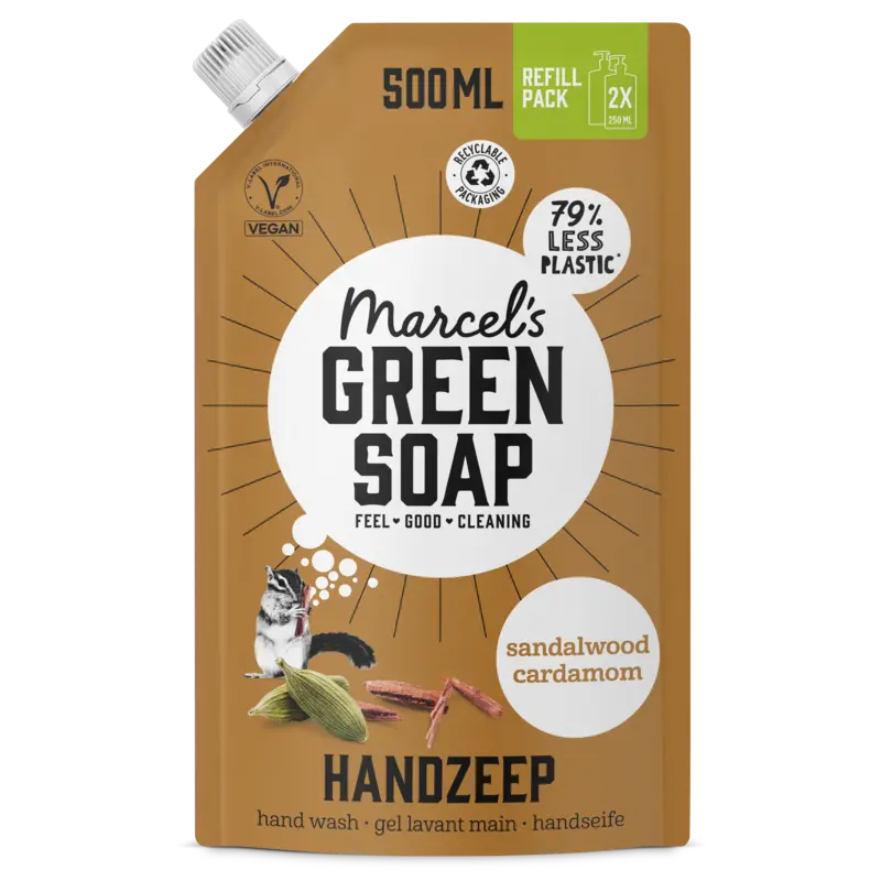 Marcel's Green Soap Handzeep sandalwood & cardamom navulling