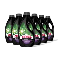 Ariel Vloeibaar+ black wasmiddel 6-pack