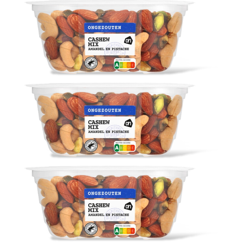 AH Cashewmix ongezouten 3-pack
