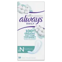Always Daily 100% organic pantyliners normal