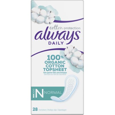 pdp-image-Always Daily 100% organic pantyliners normal