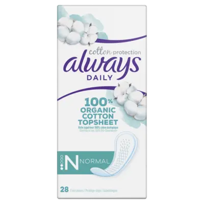 pdp-image-Always Daily 100% organic pantyliners normal
