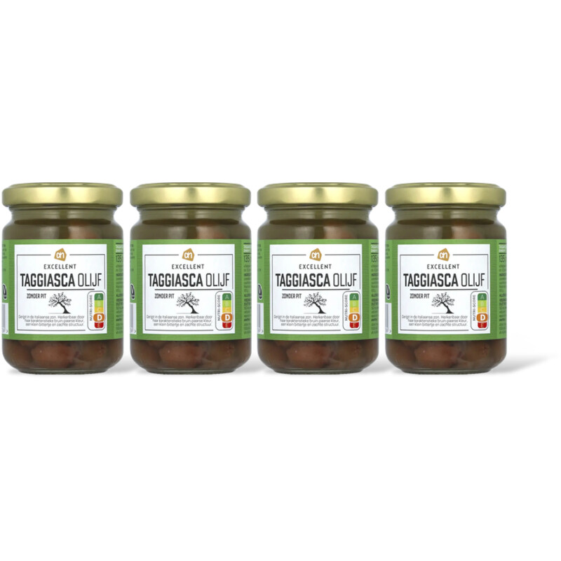AH Excellent Taggiasca olijf zonder pit 4-pack