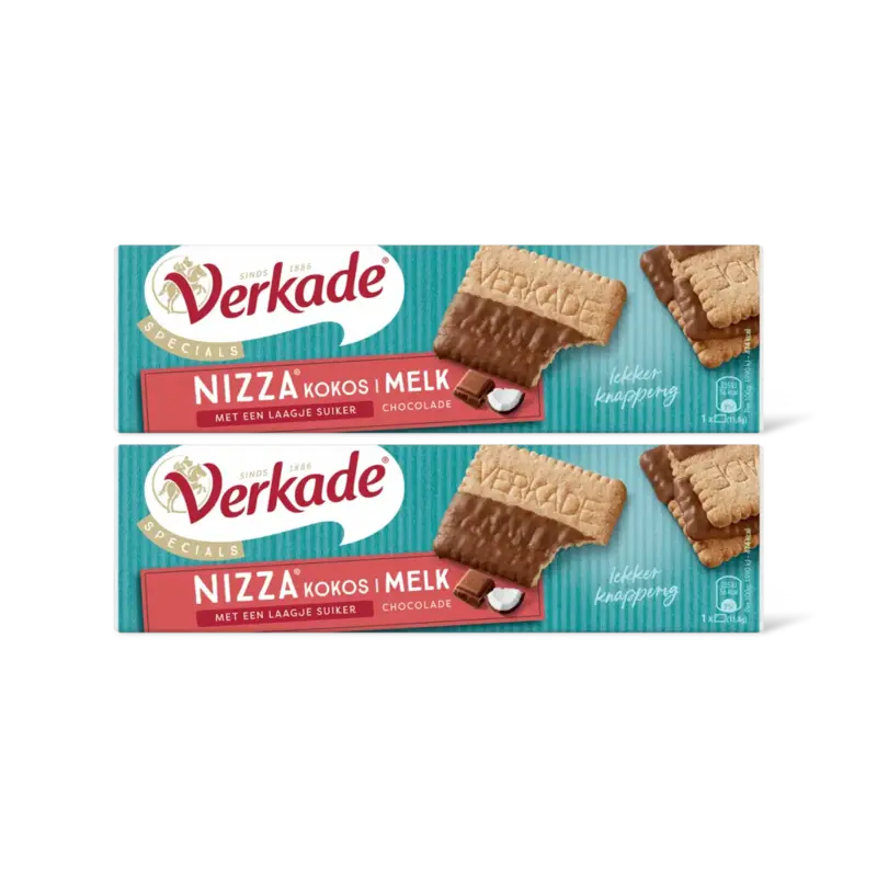 Nizza kokos melk chocolade 2-pack
