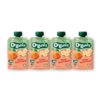 Organix Knijpfruit haver abrikoos banan 12m+ 4pk