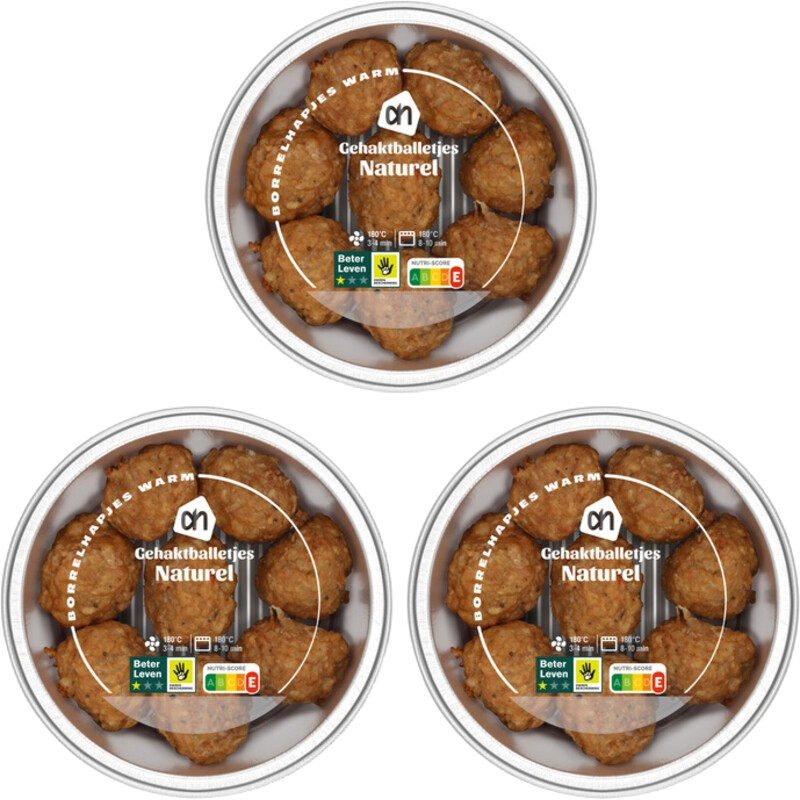 Een afbeelding van AH Gehaktbal naturel 3-pack