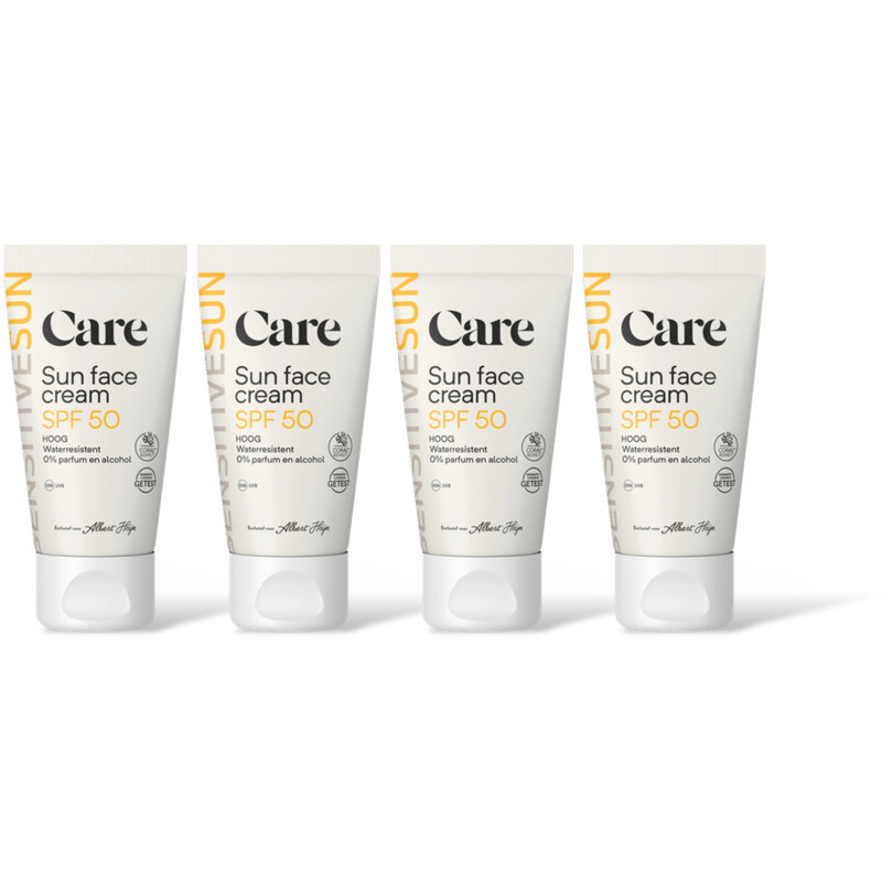Care Sensitive sun face cream spf50 4-pack