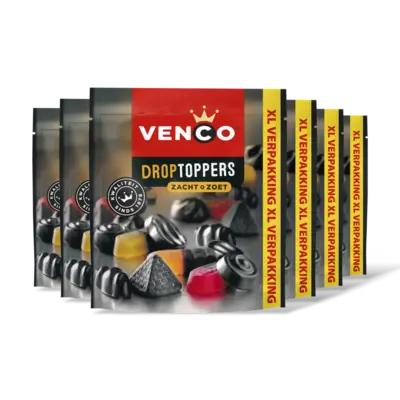 pdp-image-Venco Droptoppers zacht & zoet XL 6-pack
