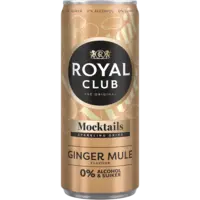 Royal Club Mocktails ginger mule flavour 0% alcohol