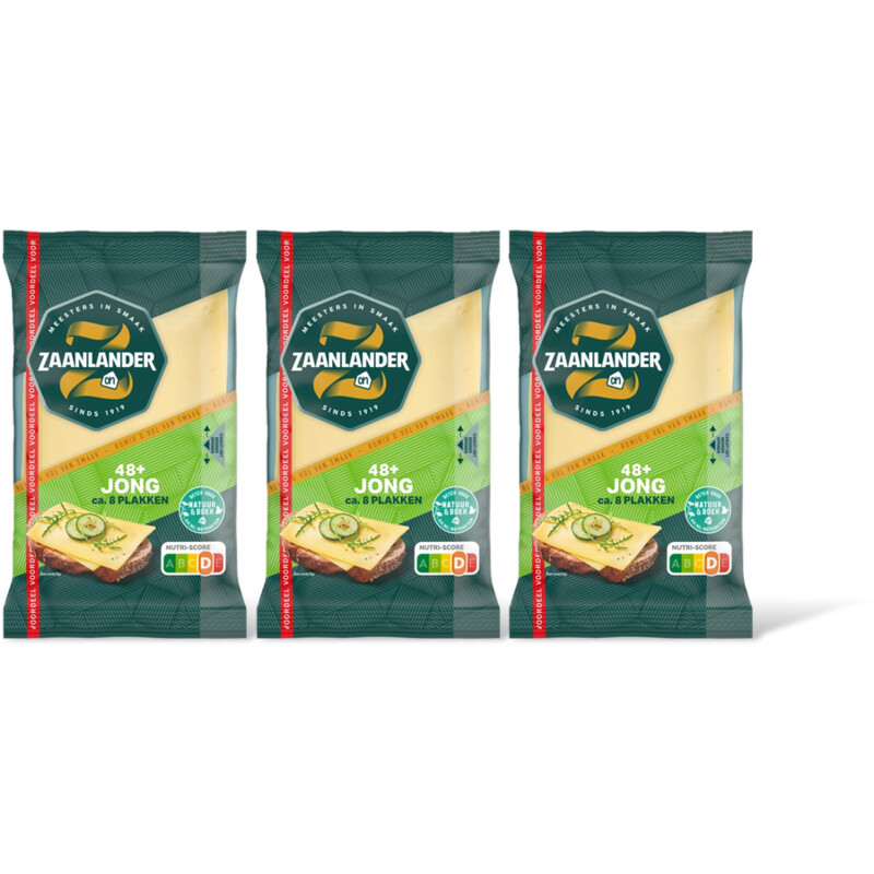 AH Zaanlander Jong 48+ plakken voordeel 3-pack