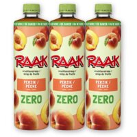 Raak Vruchtensiroop perzik zero sugar 3-pack