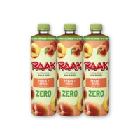 Raak Vruchtensiroop perzik zero sugar 3-pack