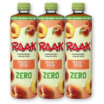 pdp-image-Raak Vruchtensiroop perzik zero sugar 3-pack