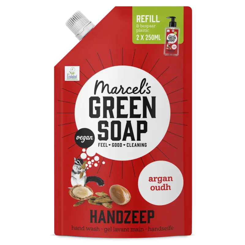 Marcel's Green Soap Handzeep argan & oudh navulling