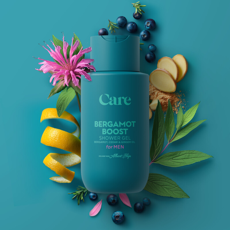 Een afbeelding van Care Bergamot boost shower gel for men