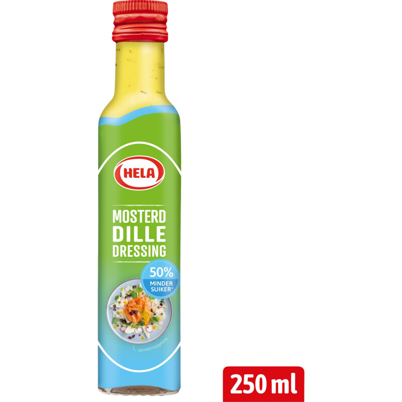 Hela Mosterd dille dressing 50% minder suiker