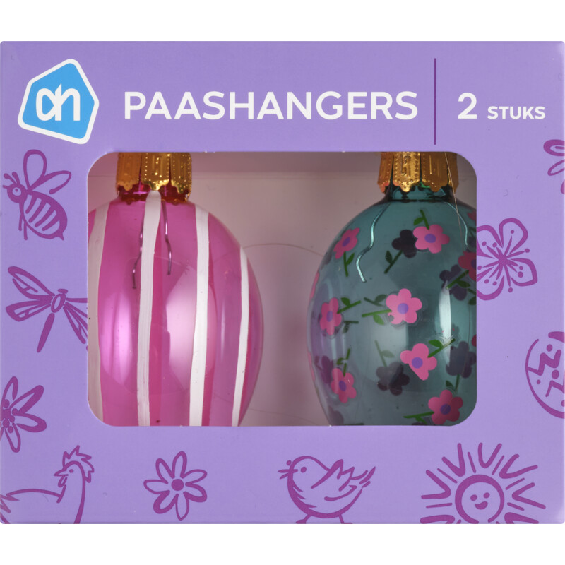 AH Glazen hangers set streep