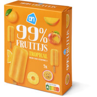 Een afbeelding van AH 99% fruitijs tropical
