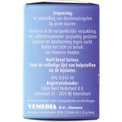pdp-image-Norit Bij diarree tabletten 125mg