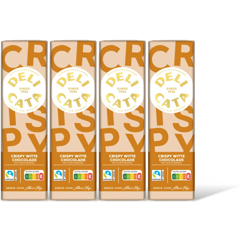 Delicata Reep crispy witte chocolade 4-pack