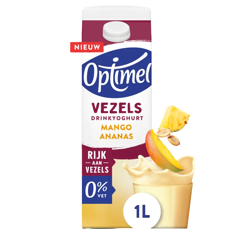 Vezels Drinkyoghurt Mango Ananas 0% Vet 1L