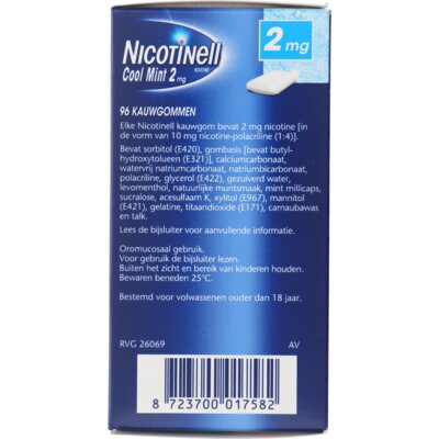 pdp-image-Nicotinell Cool mint 2mg nicotine kauwgom