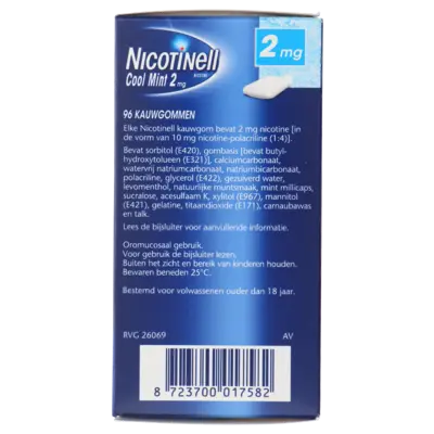 pdp-image-Nicotinell Cool mint 2mg nicotine kauwgom