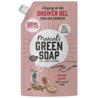 Een afbeelding van Marcel's Green Soap Shower gel argan oudh refill