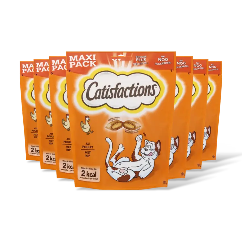 Catisfactions Kattensnack kip maxipack snack 7-pack