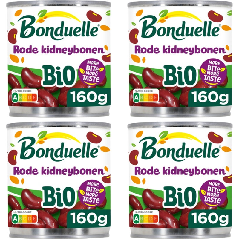 Een afbeelding van Bonduelle Rode kidneybonen bio 4-pack