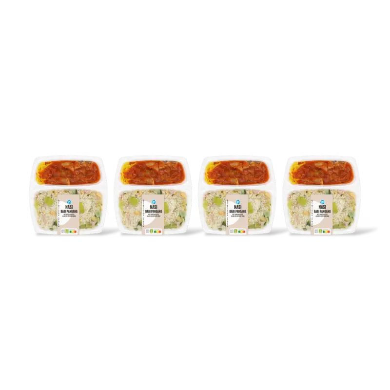 Babi pangang & nasi 4-pack
