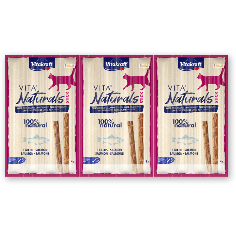 Vitakraft Vita naturals stick salmon 3-pack