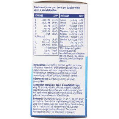 pdp-image-Davitamon Junior multivitamines framboos 3-12 jaar