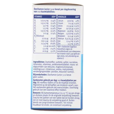 pdp-image-Davitamon Junior multivitamines framboos 3-12 jaar
