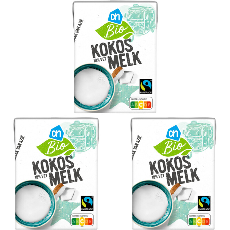 Een afbeelding van AH Biologisch Kokosmelk 3-pack