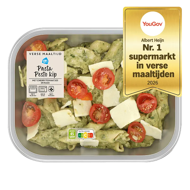 Verse maaltijd pasta pesto kip