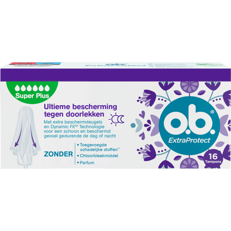 Een afbeelding van o.b. Tampons extra protect super plus