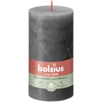 Bolsius Rustieke kaars antraciet 13cm