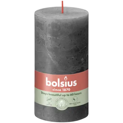pdp-image-Bolsius Rustieke kaars antraciet 13cm