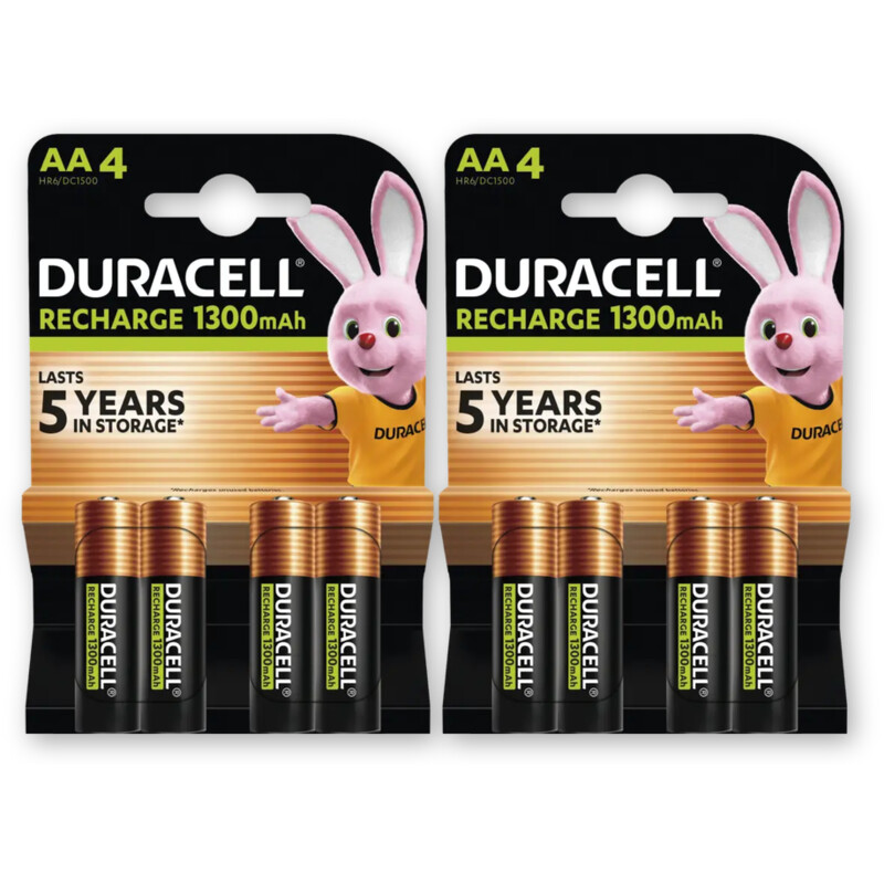 Duracell Rechargeable AA-batterijen 1300 mAh 2-pk