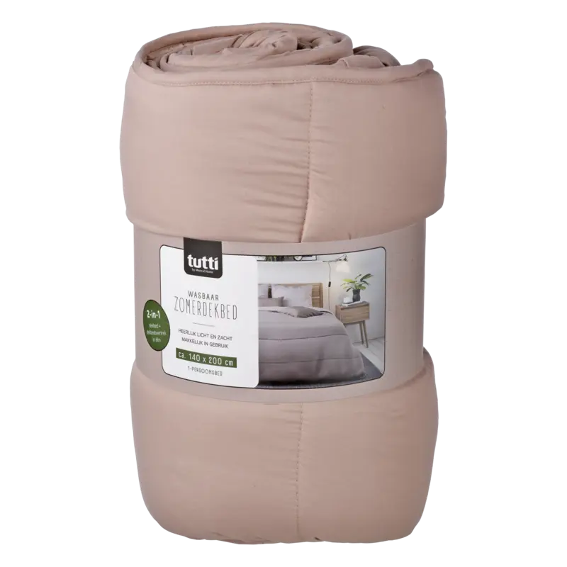 Dekbed taupe-beige 1 persoon