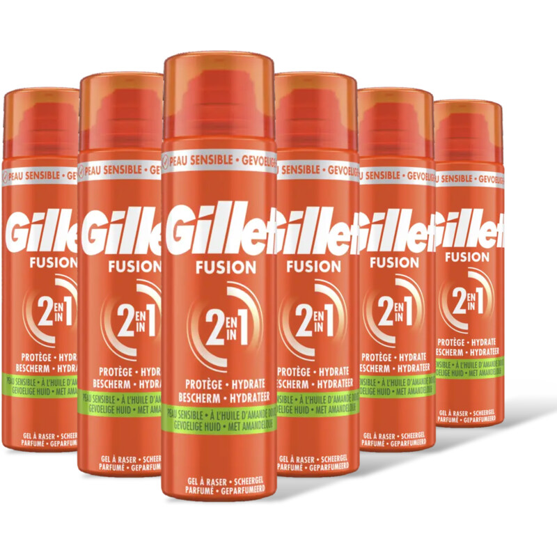 Gillette Fusion5 ultr gevoelig huid scheergel 6pk