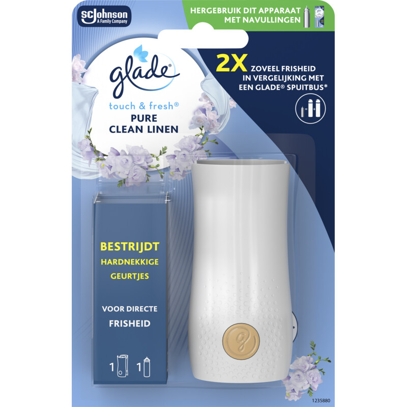 Een afbeelding van Glade Touch & fresh houder pure clean linen