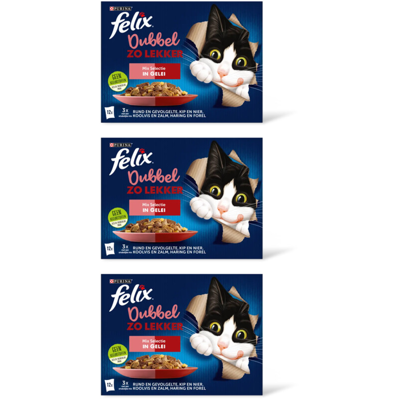 Felix Dubbel zo lekker mix in gelei 3-pack