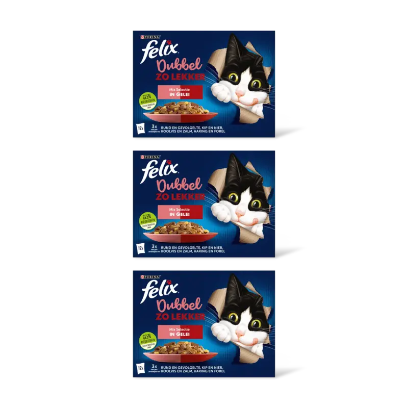 Felix Dubbel zo lekker mix in gelei 3-pack